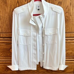 CAbi Ivory Military-Style Jacket